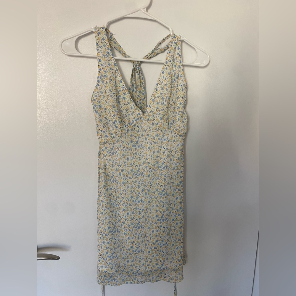 Princess Polly Yellow Floral Mini Dress // Size 2 // worn once